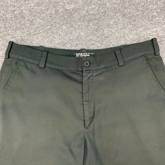 Nike Golf Shorts Mens 32 Black Tech Flat Front Golfing Dri Fit Tour Performance - Picture 5 of 15